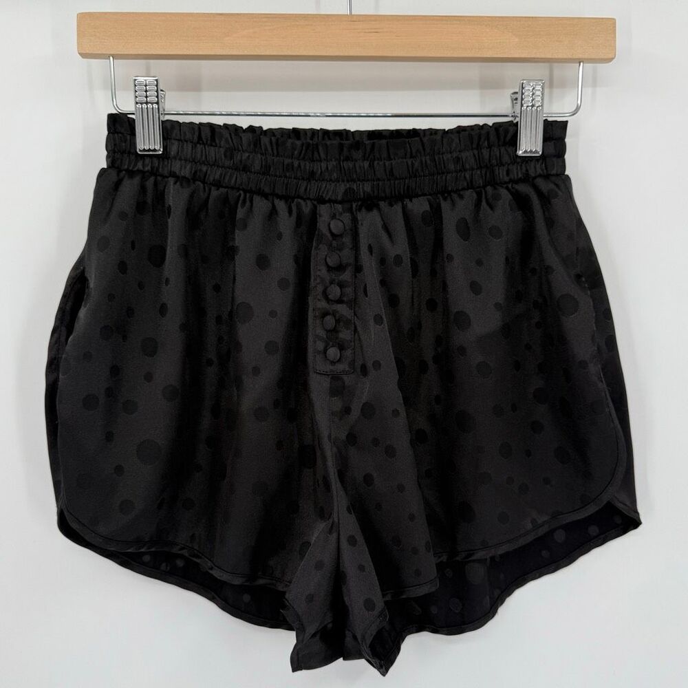 For Love‎ & Lemons Fleur Jacquard Pajamas Shorts Women Small Black SKSP1406